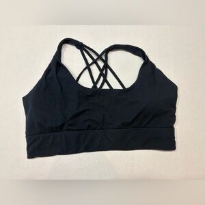 Rae Mode navy blue sports bra 1XL used crisscross strappy back padded